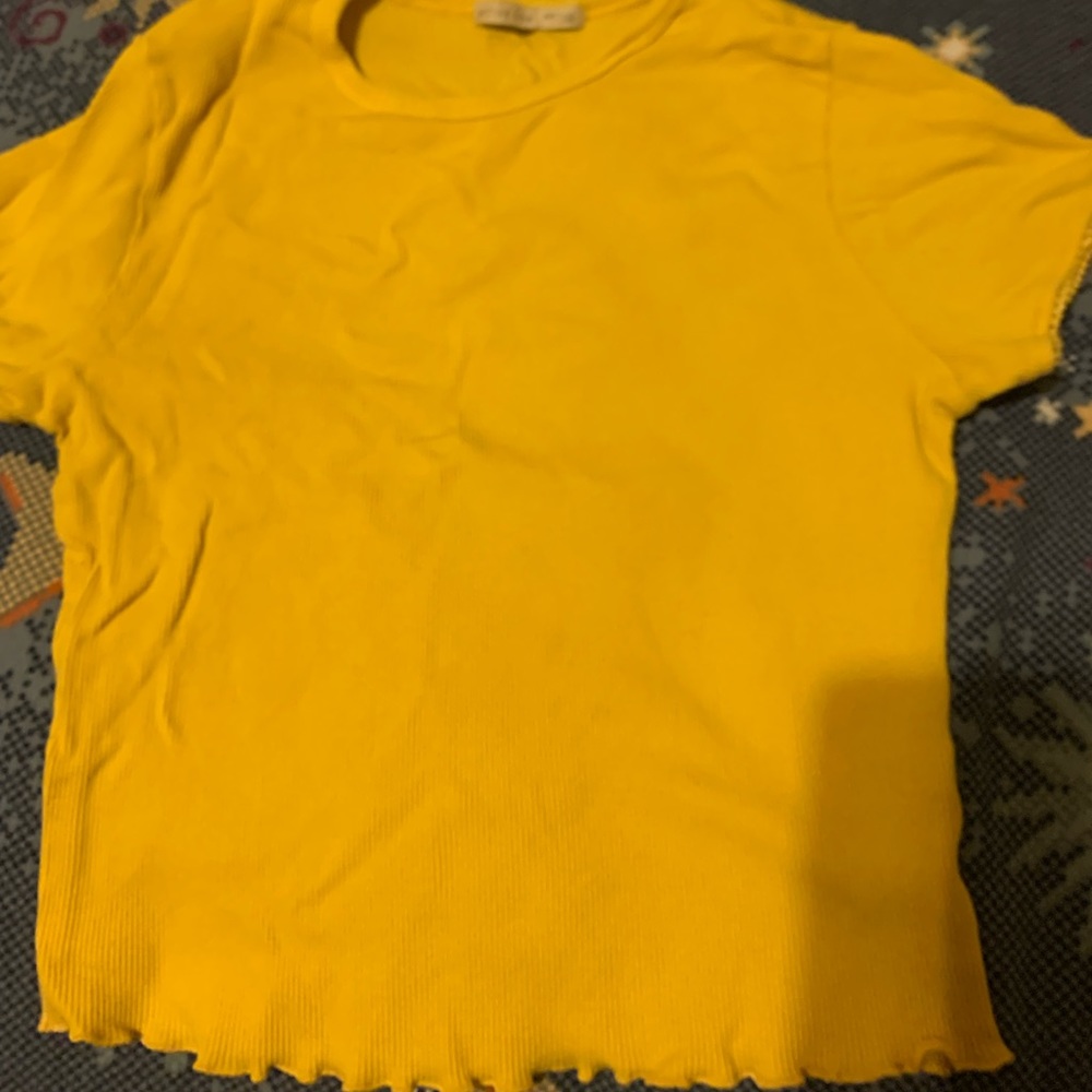 yellow crop top